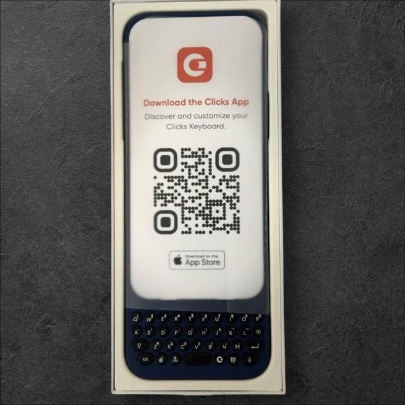 Clicks Keyboard Case -- IPhone 15 Pro Max Navy Blue - Picture 4 of 4